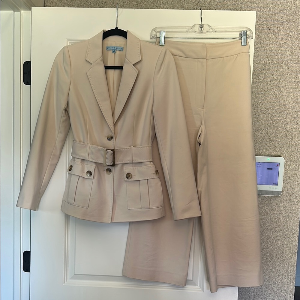 Antonio Melani Beige Blazer and Pants Set